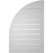 Ekena Millwork Quarter Round Top Right Surface Mount PVC Gable Vent w/ 2"W x 2"P Brickmould Sill Frame, 20"W x 30"H GVPQR20X3003SF - alternate 4